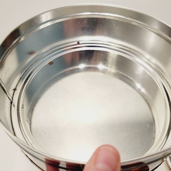 Vtg Holiday Christmas Reindeer Celestial Moon Stars Blue Gold Cookie Tin - Picture 6 of 8